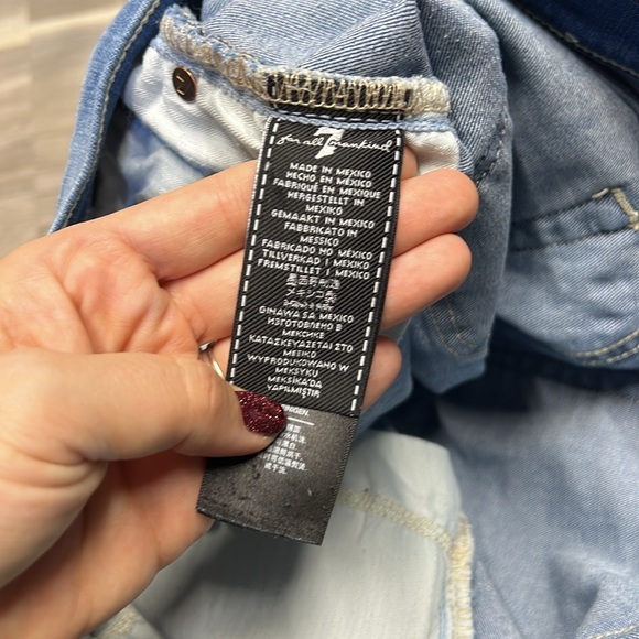 7 for All mankind blue denim straight leg crop jeans size 30 - Picture 5 of 10